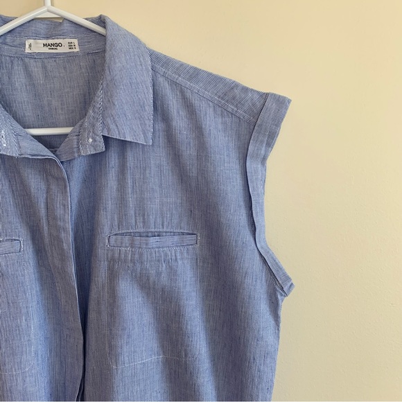 Mango striped romper . sz M - Picture 4 of 8